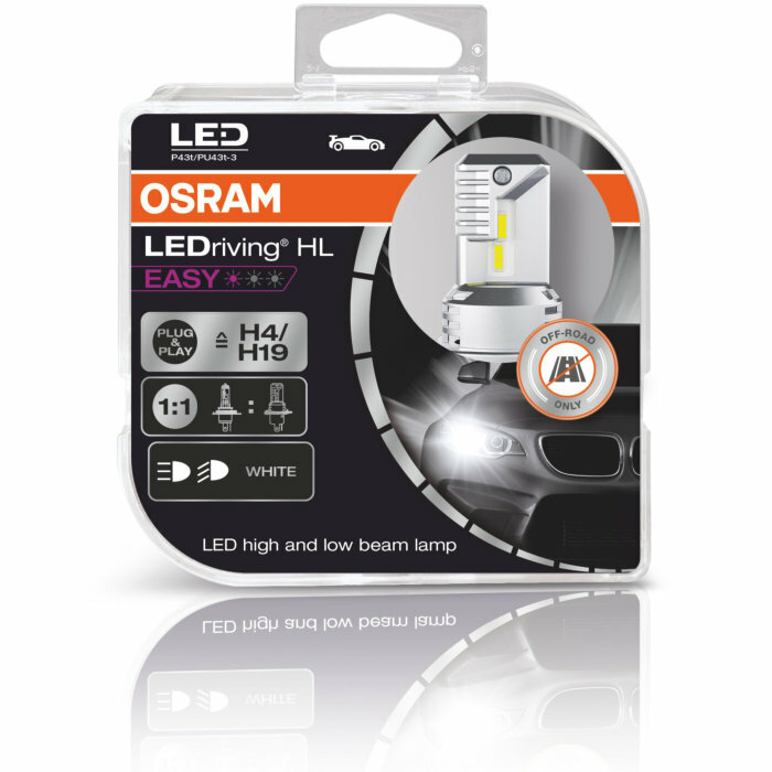 Osram LEDriving HL Easy H4/H19 12V/18/19W - Set 2 Stuks Top Merken Winkel